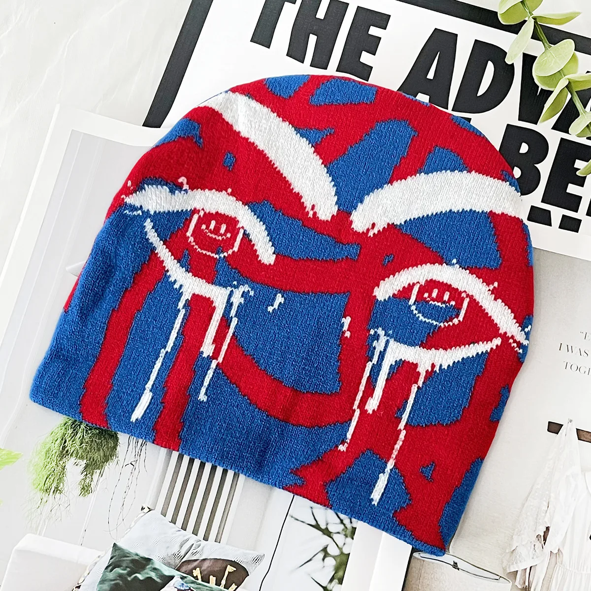 

Вязаная зимняя шапка Y2K с надписью для мужчин и женщин