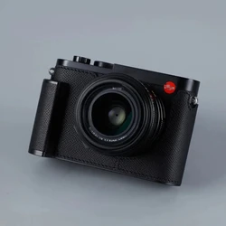 For Leica Q Q2 QP Typ116 Handgrip Protective Sleeve Box Base Handwork Photo Camera Genuine Leather Cowhide Bag Body Box Case