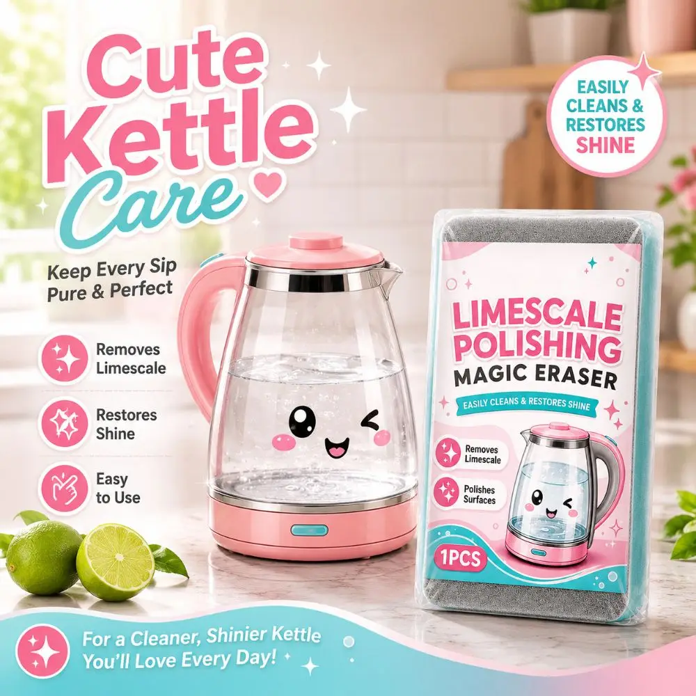 Scratch-Free Polishing Magic Eraser Non-Scratch Formula Removes Limescale Kettle Cleaning Sponge Restores Shine Gentle Care