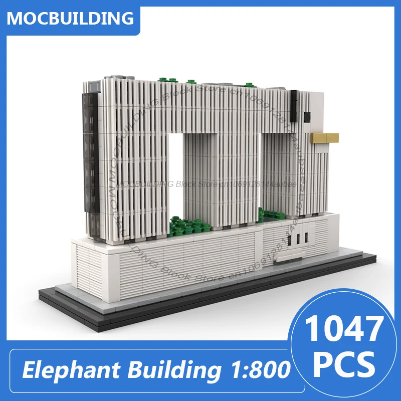 Olifant Gebouw 1:800 Schaal Architectuur Display Model MOC Blokken Diy Monteren Bricks Collectie Creatief Speelgoed Geschenken 1047PCS
