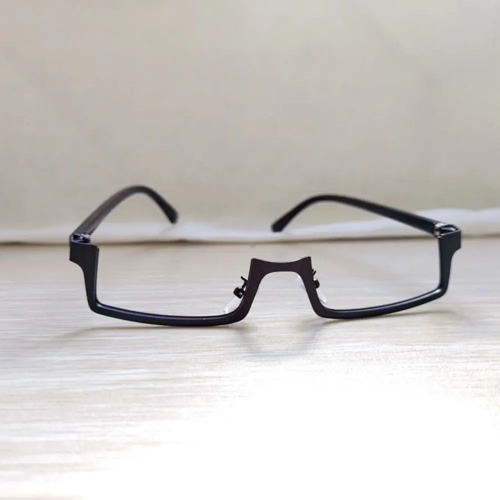 

Модные квадратные овальные очки-полуоправы в стиле COS Anime, металлические разноцветные имитационные очки для девочек