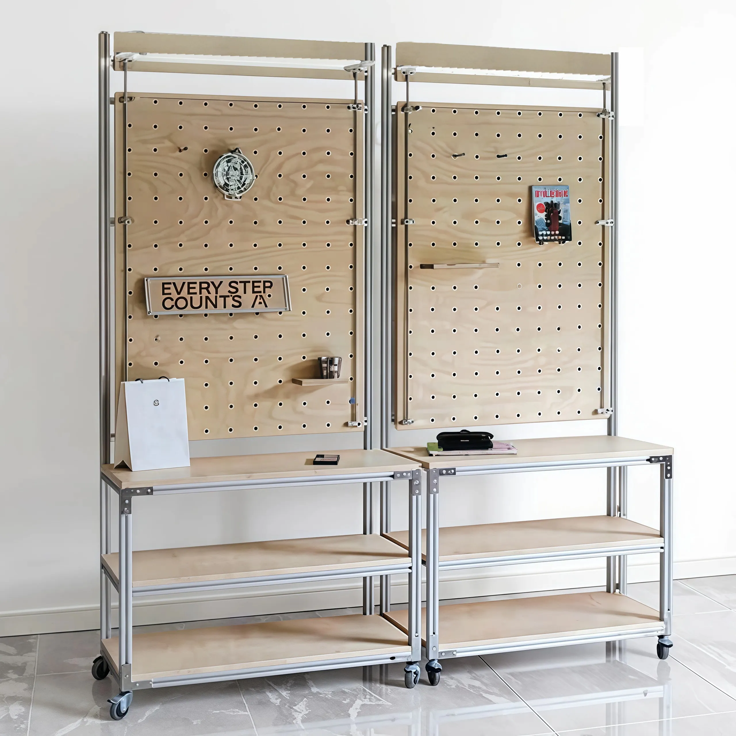 CX aluminum profile birch ocean board display rack multi-functional hole board rack