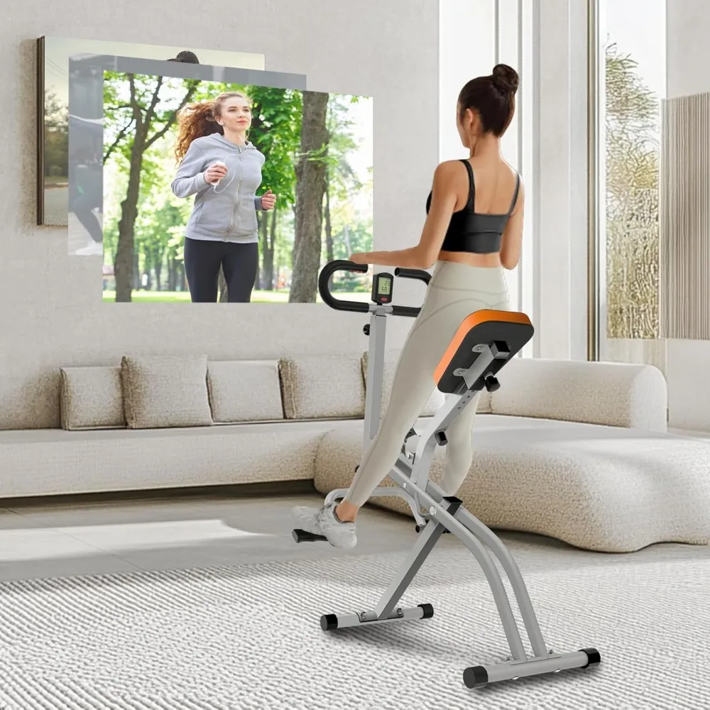 Squatmachine, Ab-trainingsapparatuur, 265 lbs laadvermogen Roeimachines voor thuis Opvouwbaar met verstelbare weerstandsbanden