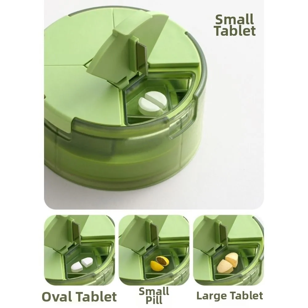 3 in 1 Portable Pill Cutter Sealed Dustproof Mini Medicine Box Precise Cutting with Foldable Cup Daily Pill Splitter Travel