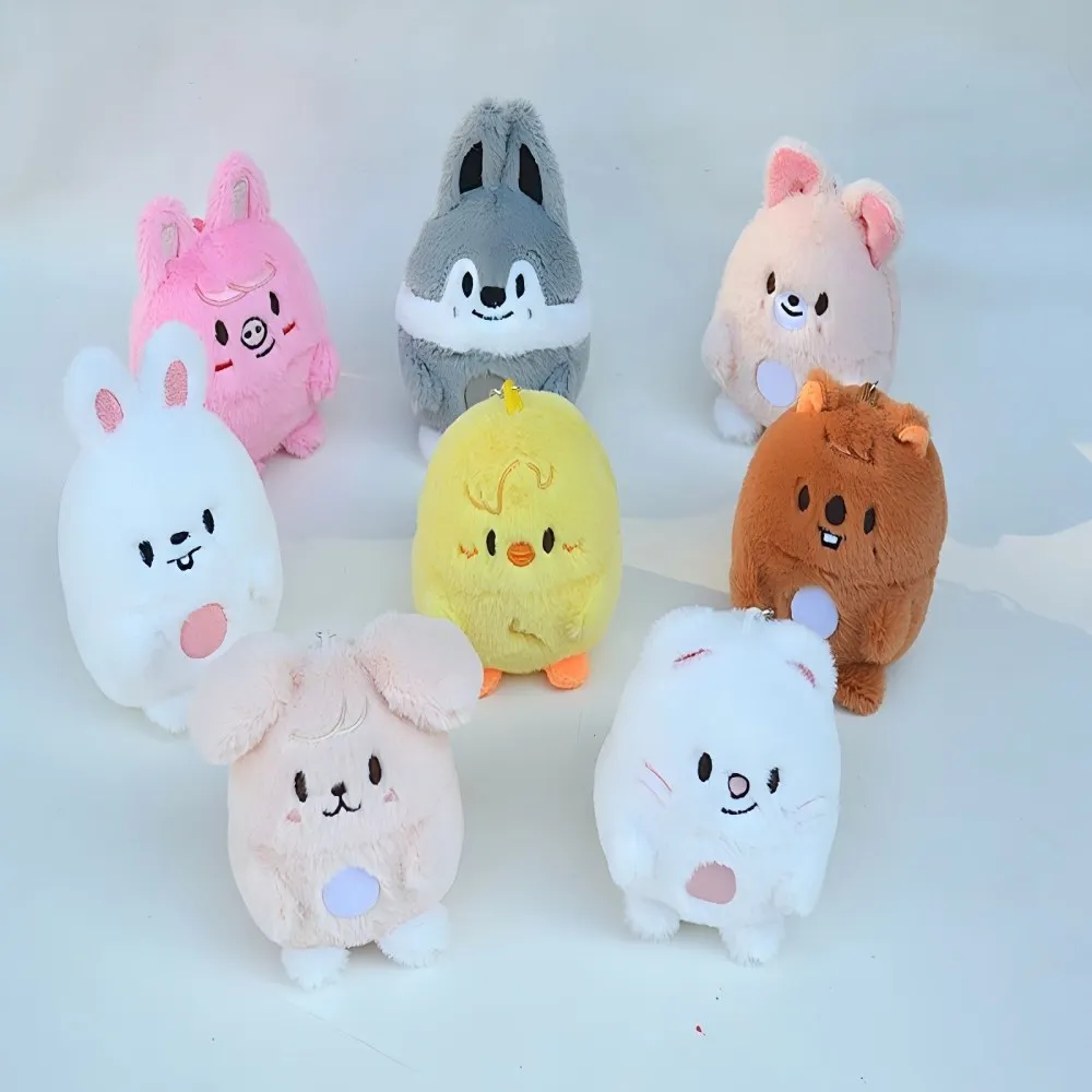 New album Stray Kids KPOP SKZOO 8CM Twisted Egg Keychain Kawaii Plush Keychain Toy Doll Couple Gift Wholesale in Stock