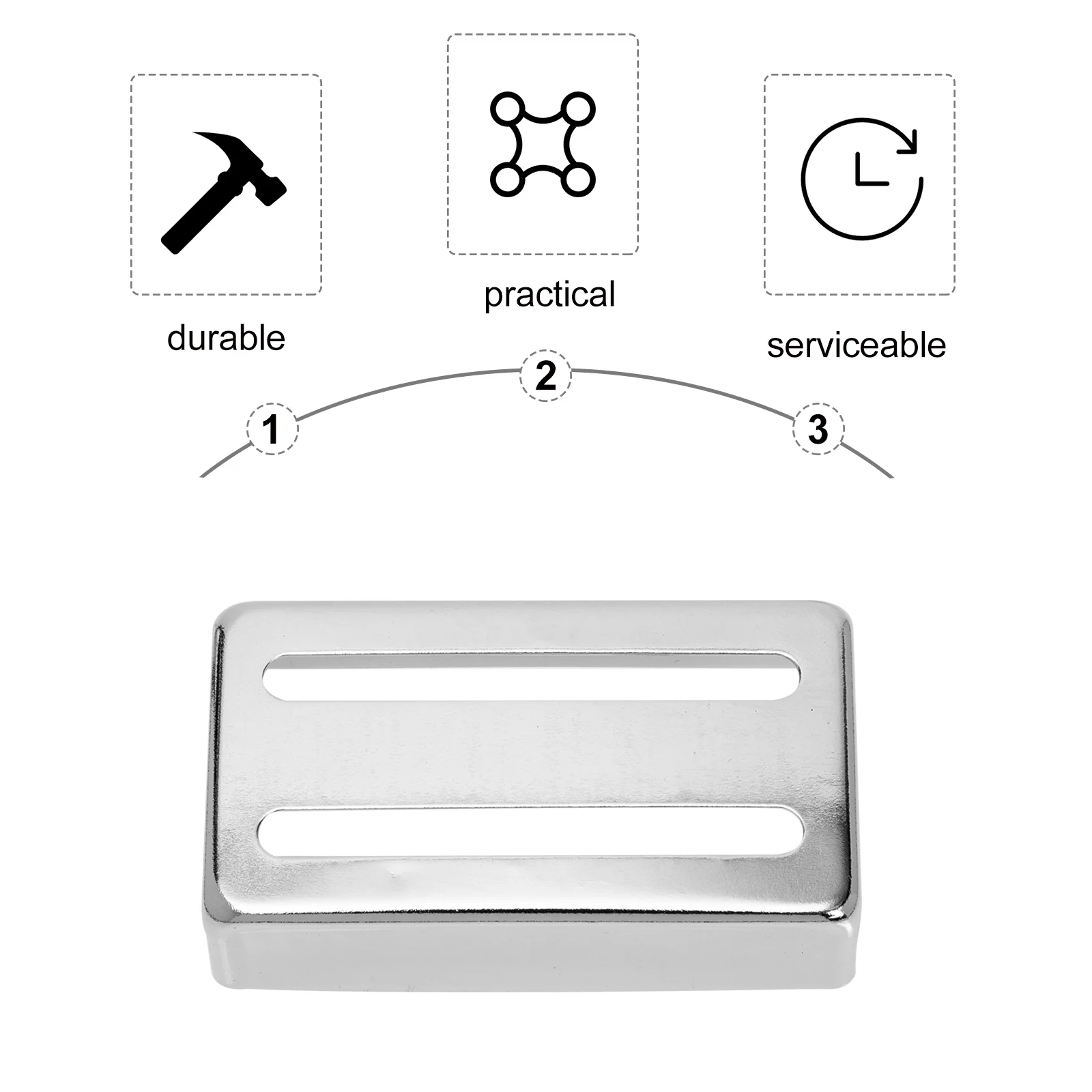 

Electric Guitar Pickup Brass Cover Durable Humbucker Protection Impact Resistant Noise Control Breathable Design