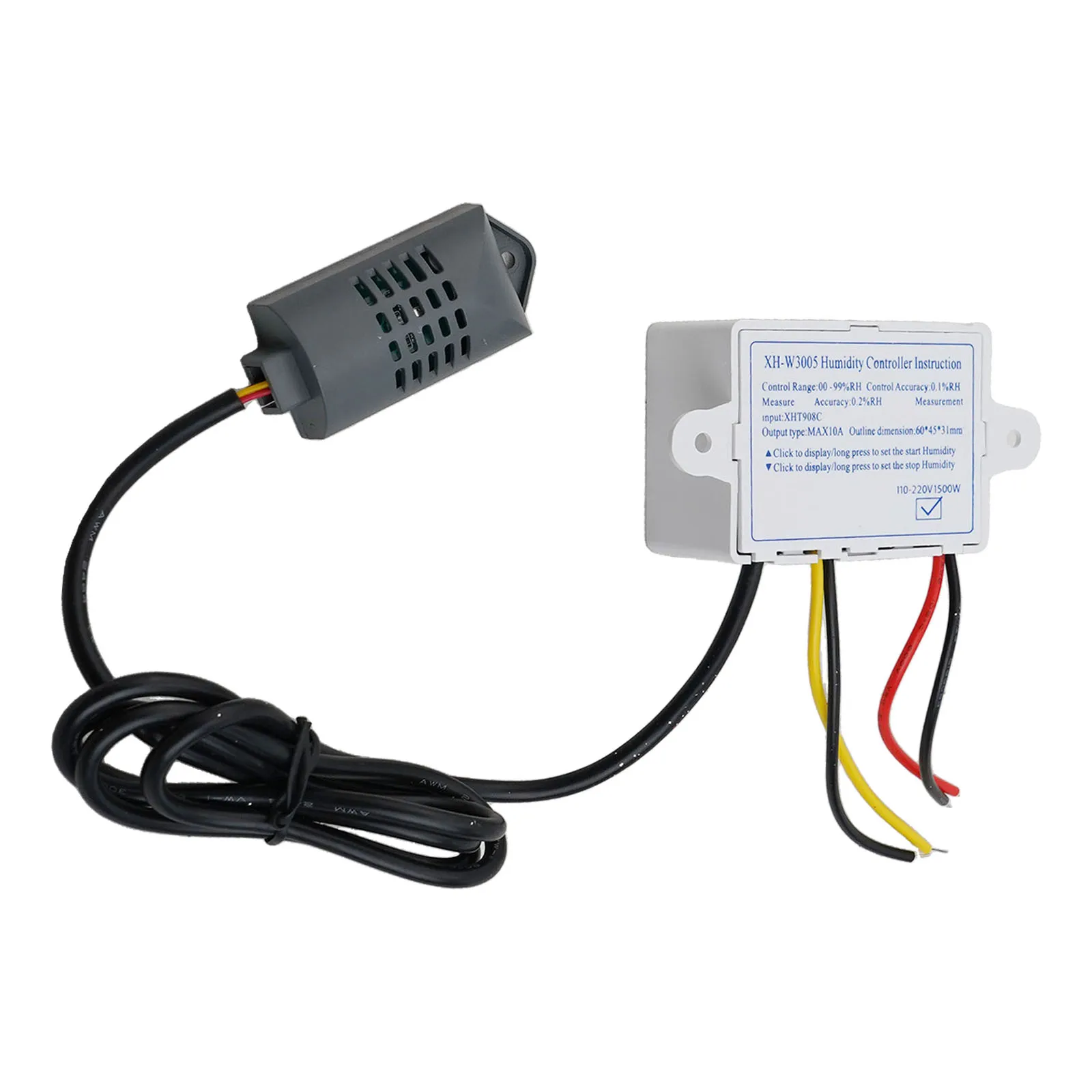 Automatic Digital Humidity Controller Switch with Hygrometer for 12V 24V 220V Humidifiers and Humidity Management