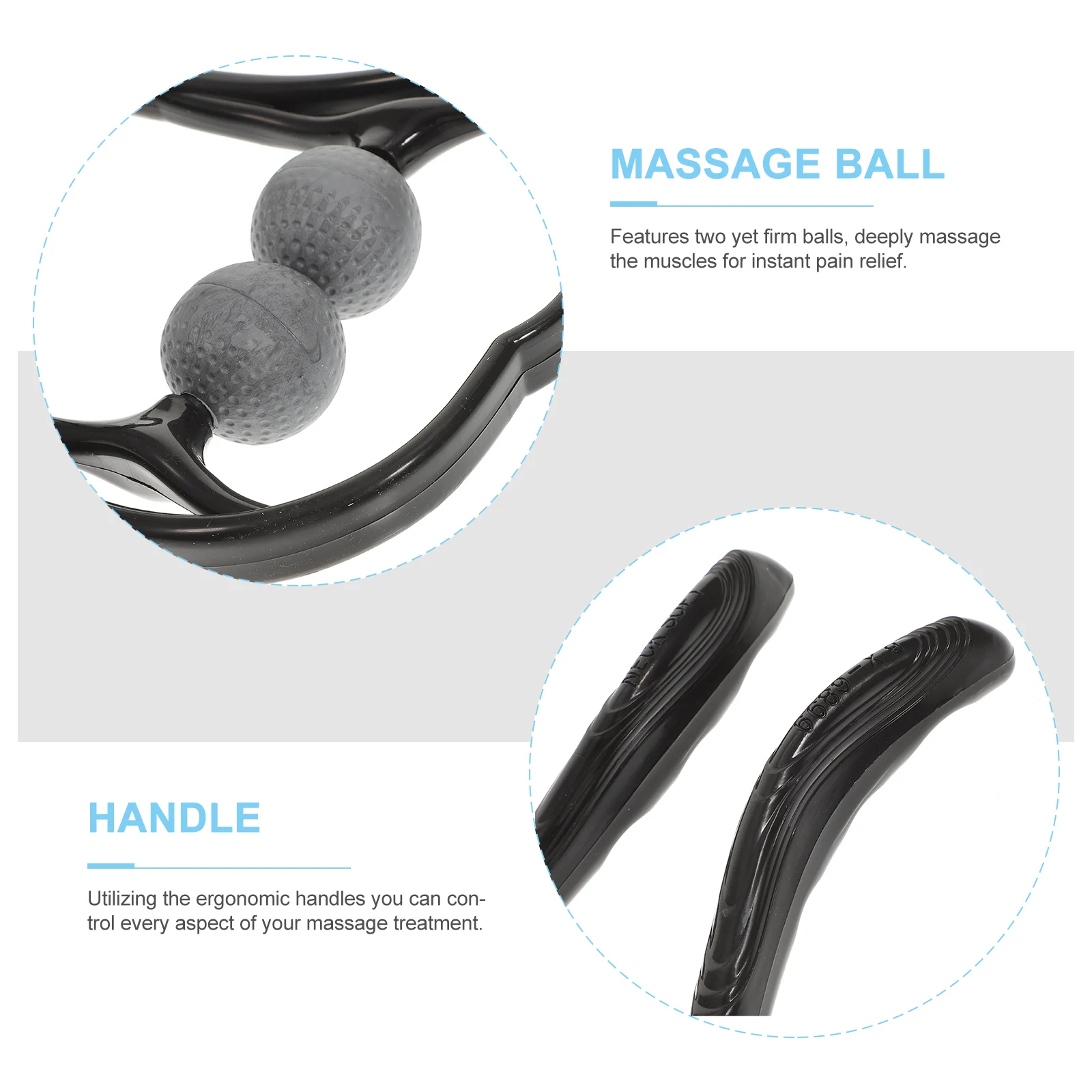 

1pc Handheld Neck Black Random Color Portable Neck Massaging Tool Massage Tool Pain Relief Cervical Care Manual Device
