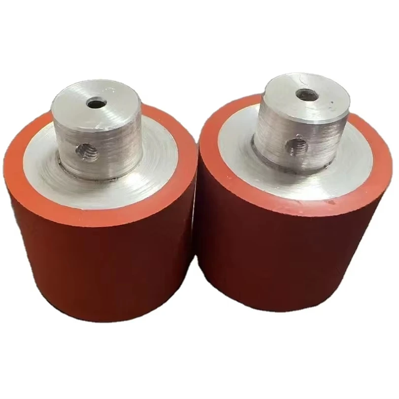 High Resilience Low Deformation Silicone Rubber Wheel Smooth Rolling for Plastic Product Processing Machines
