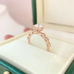 Sparkling Flower D Color 1CT Moissanite Engagement Ring For Women S925 Sterling Silver Plated 18K Rose Gold Diamond Rings