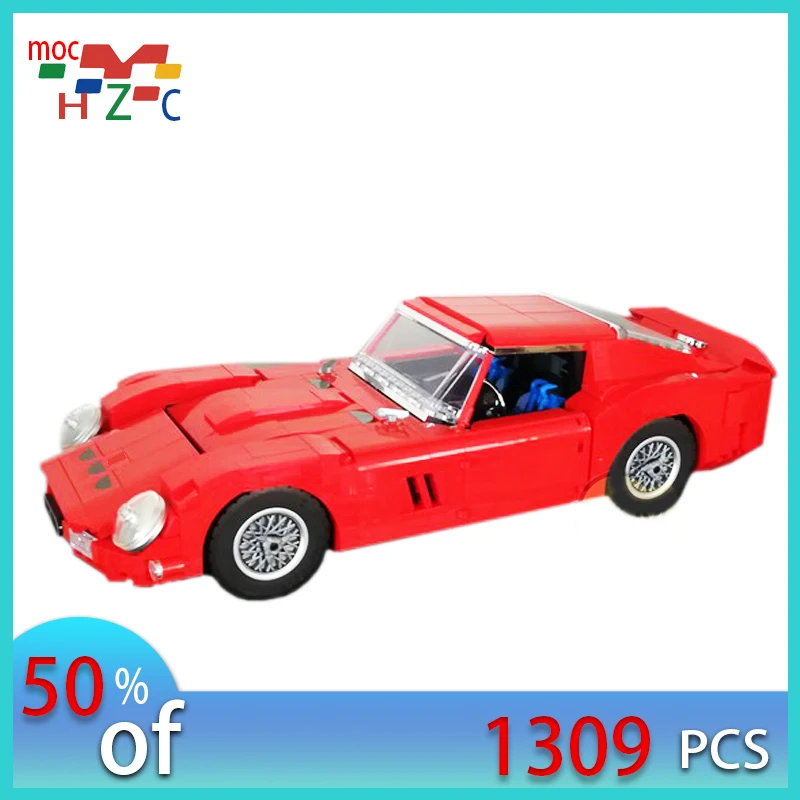 

2023NEW Golden Classic Red Supercar 250 GTO 1962 model buiding kit block self-locking bricks toy Christmas gift