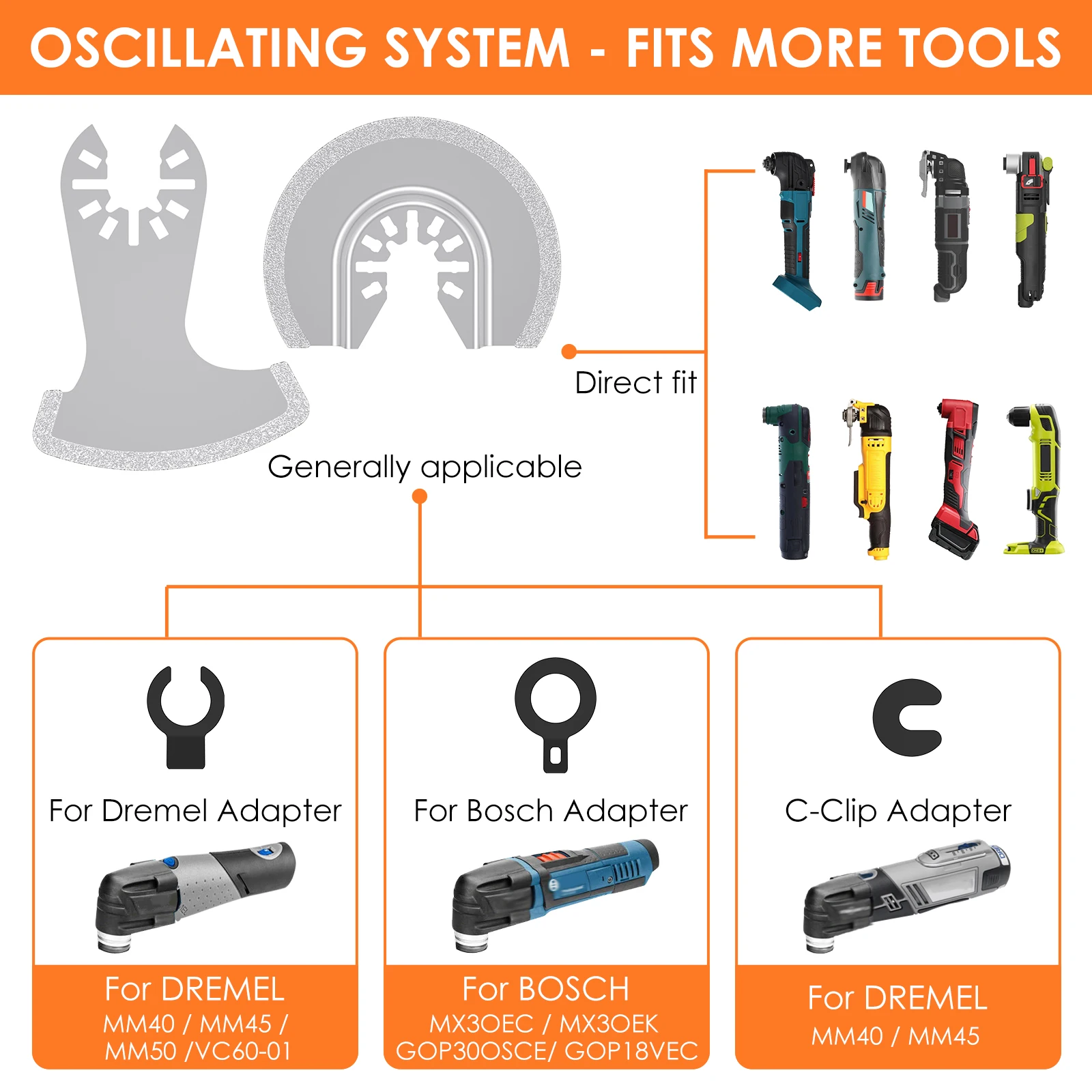 10/4Pcs Diamond Oscillating Multitool ใบมีด Saw Renovator ใบเลื่อยสําหรับกําจัดซีเมนต์กรวดกระเบื้องเซรามิคตัดหินอ่อน