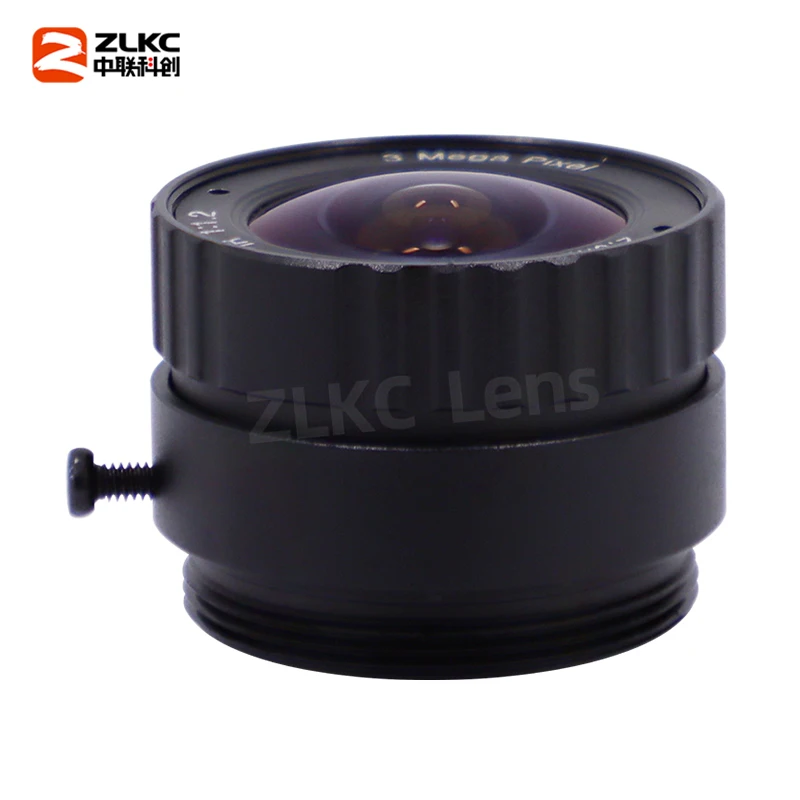 كاميرا CS-Mount مقاس 2.5 ملم 125 °   عدسة واسعة الزاوية 1/2.5 بوصة أجهزة استشعار CMOS 3MP عدسات كاميرا F1.2 منخفضة التشويه