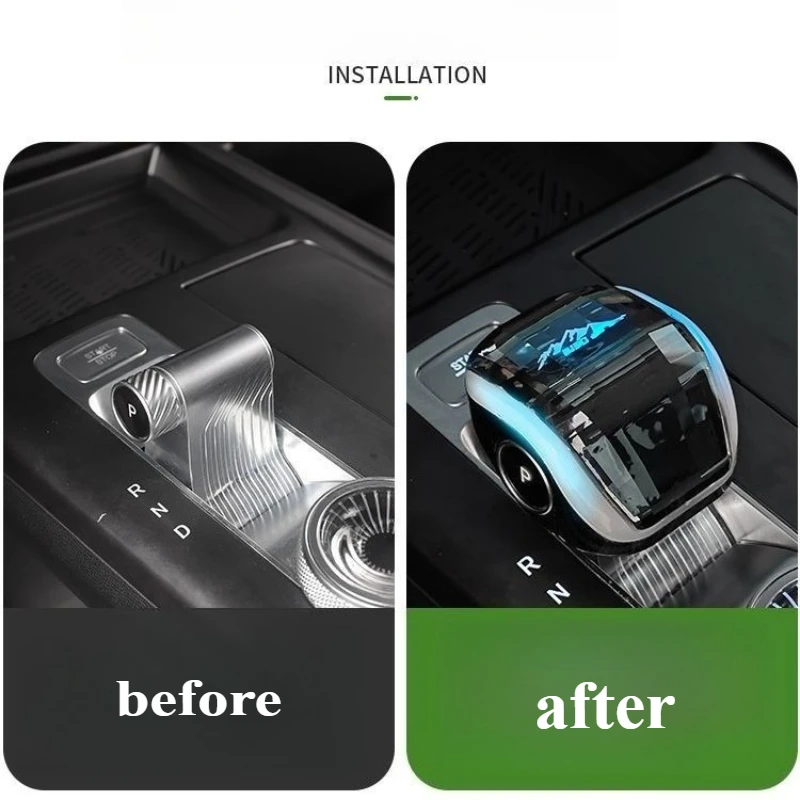 رافعة تروس كريستالية لـ BAIC Bejing BJ30 2024 2025 تعديل ذراع السرعة الديكور الملحقات الداخلية مع رأس التحول الخفيف