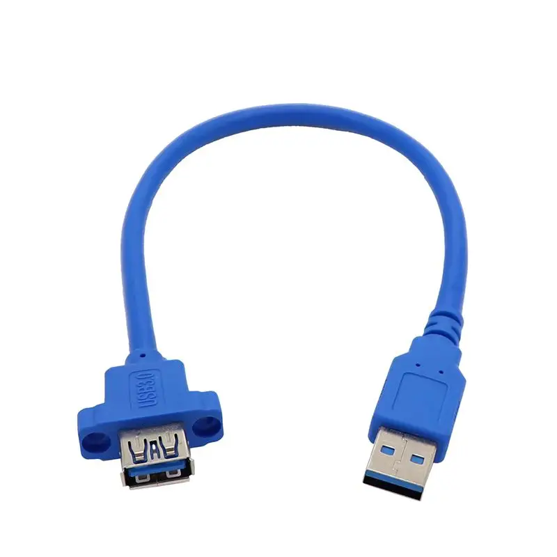 USB3.0 แผงด้านหน้าชายกับหญิง DIY ครึ่งห่อด้วยรูสกรูและหูสําหรับสายต่อคงที่