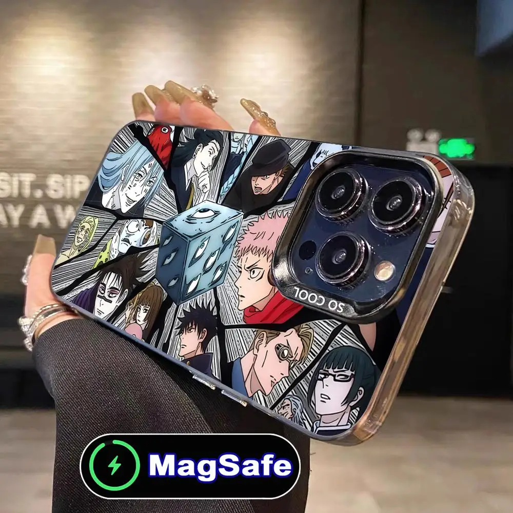 

Jujutsu Kaisen Colored Mobile Phone Case for iPhone 16 15 14 13 12 11 Pro Max Plus MagSafe Translucent Colour Printing Pretty
