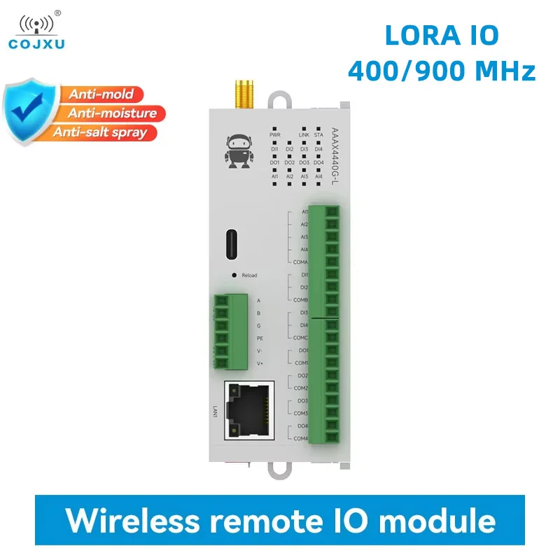 

Модуль дистанционного ввода-вывода LoRa с распределением 400/900 МГц COJXU M31-L RJ45 RS485 Модуль расширения хост-модуля Modbus 30 дБм 10 км