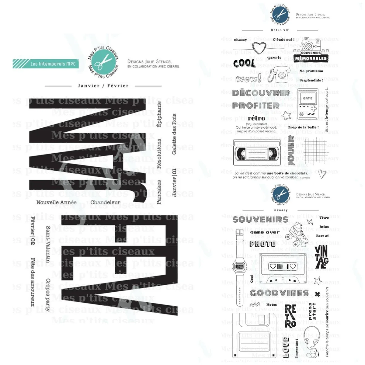 January February Words Clear Stamps Reusable Handmade Embossing DIY Scrapbook Diary Greeting Card Decoration