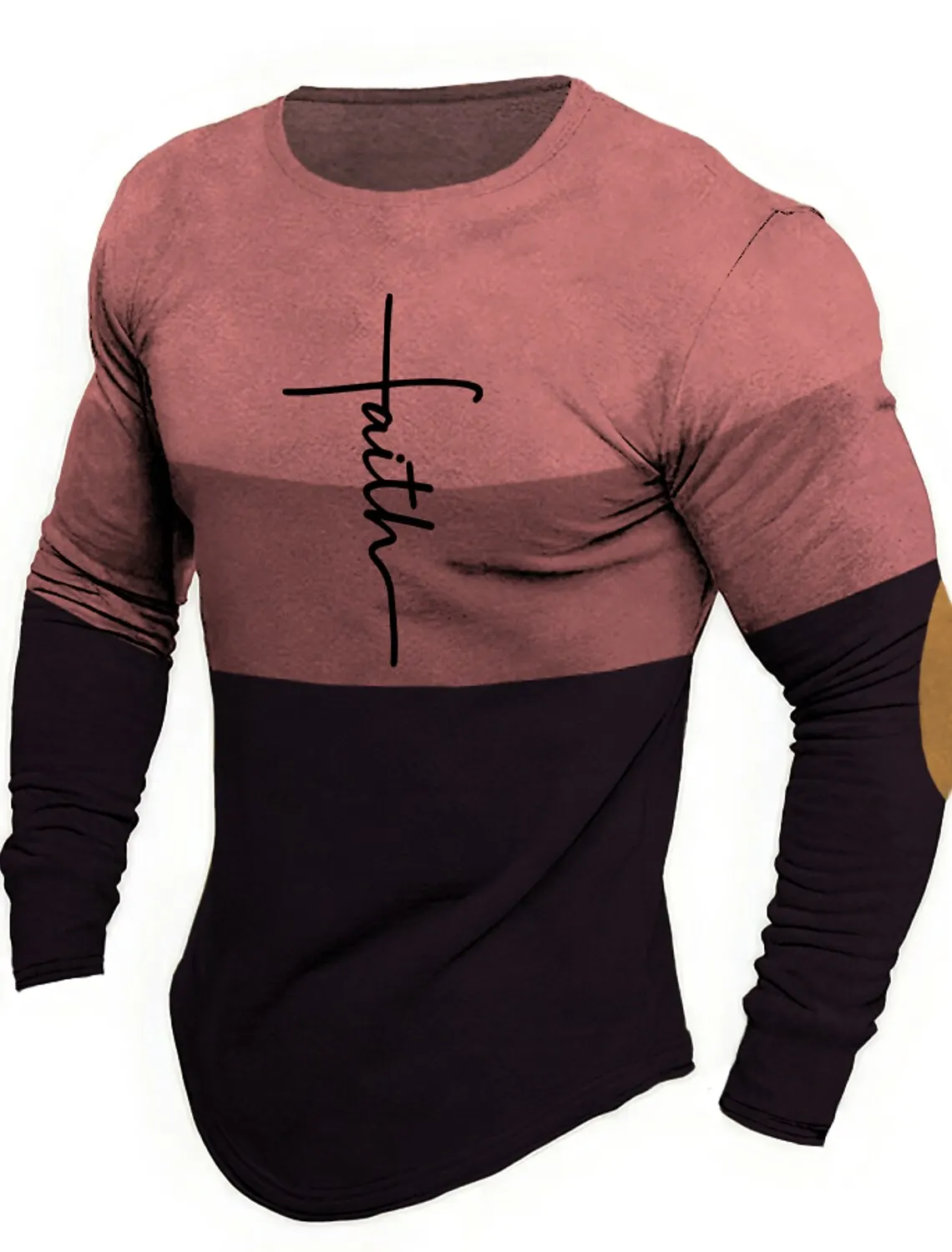 Men's Fashion Designer Casual Men's Cross Line 3D Printed T-Shirt Retro Set Simple Modern Street Run Fitness Sports Long Sleeve