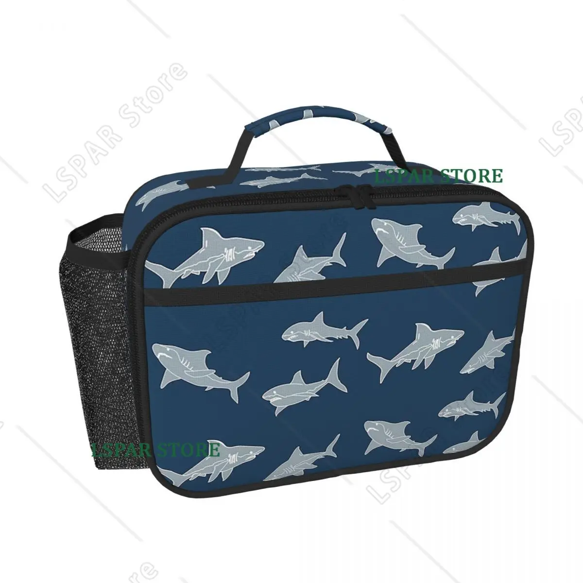 Shark Frenzy Animal 9 Insulated Lunch Bag for Women Children Leakproof Food Boxes Thermal Lunch Box Tote