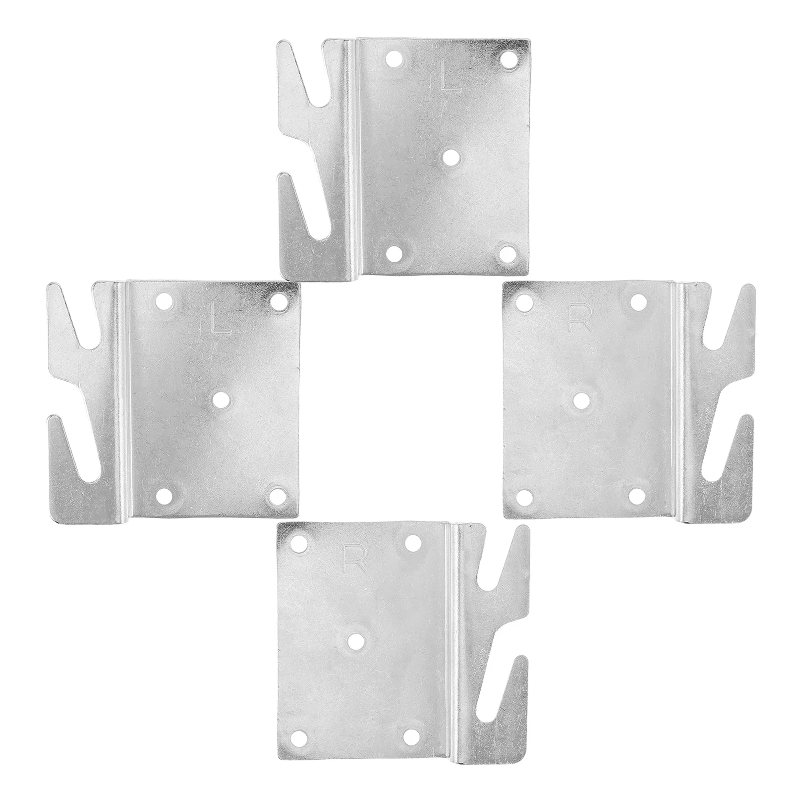 

4Pcs Bed Corner Connectors Heavy Duty Metal Brackets for Wood Beds Seamless Design Sturdy Rail Hardware Plates Replacement Bed