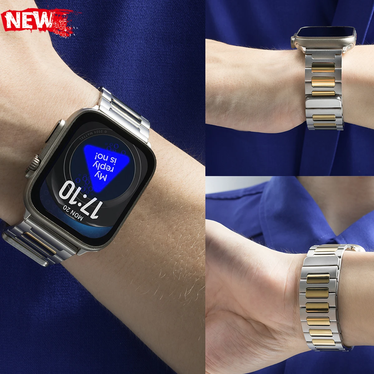 Edelstahlarmband für Apple Watch 49 44 45 46 38 42 mm magnetisches Metallarmband für iWatch Ultra 10 9 8 7 6 5 4 SE Armband