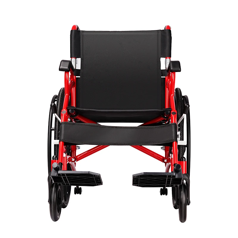 Deep Red Aluminum Manual Wheelchair Walker & Rollator Product