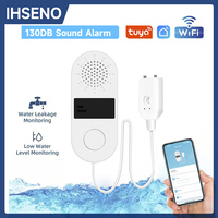 Tuya 2.4GWifi Water Leak Detector with Sound and Light Alarm 130DB  Water Leak Smart Home Water Alarm Sensor App Control