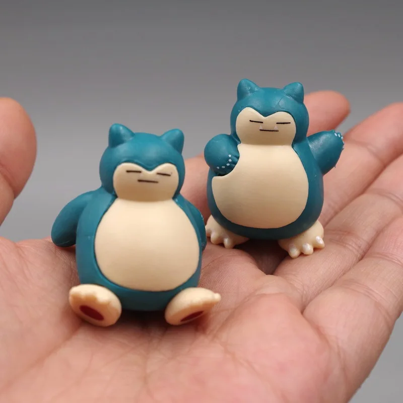 5 pz/set Anime Kawaii Snorlax Figures modello 3CM Pokemon Action Comic Cartoon Decoration giocattoli per bambole in PVC regali di compleanno per bambini