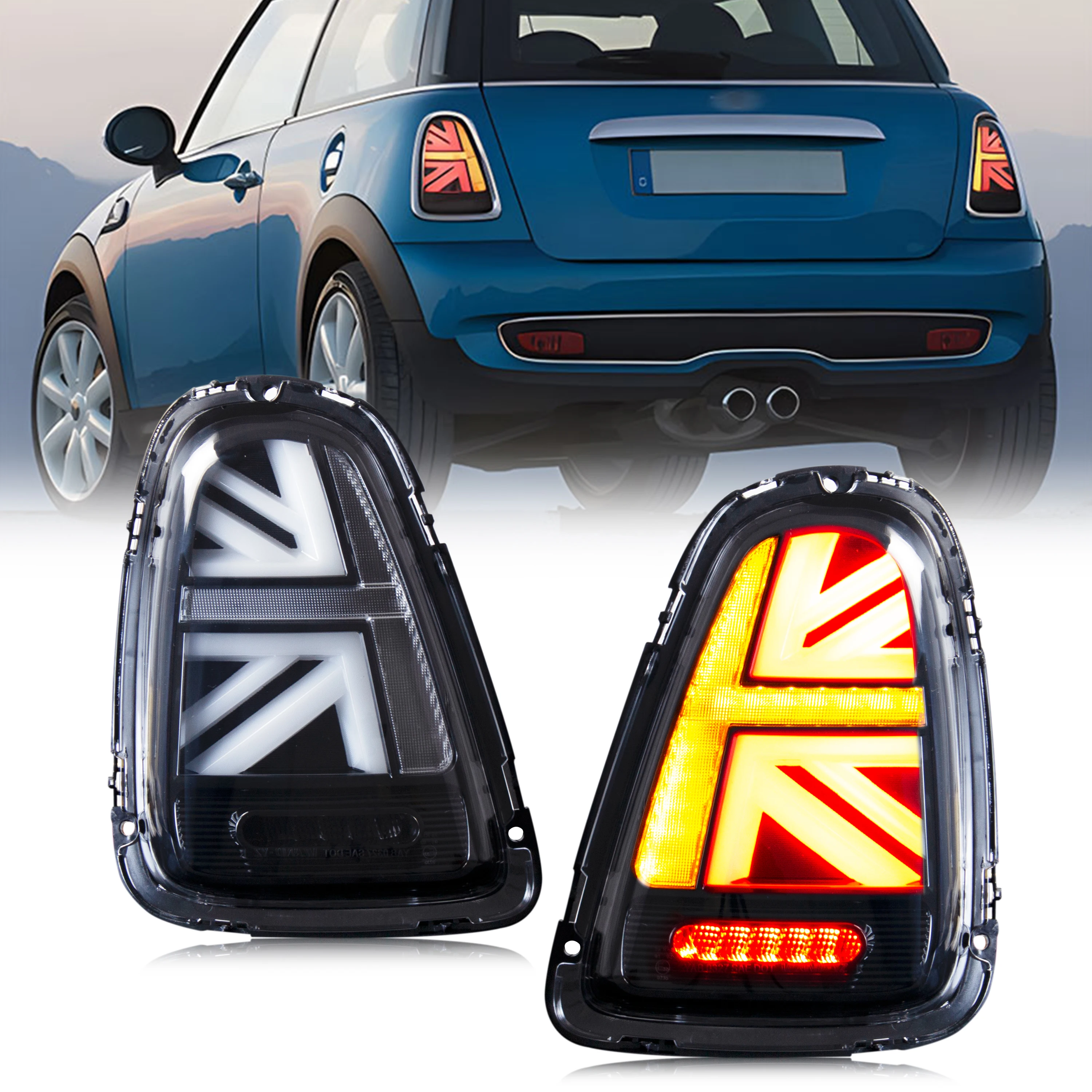 LED Tail Lights for BWM Mini Cooper R55- R59 2002008-2013 Sequential Rear Lamps