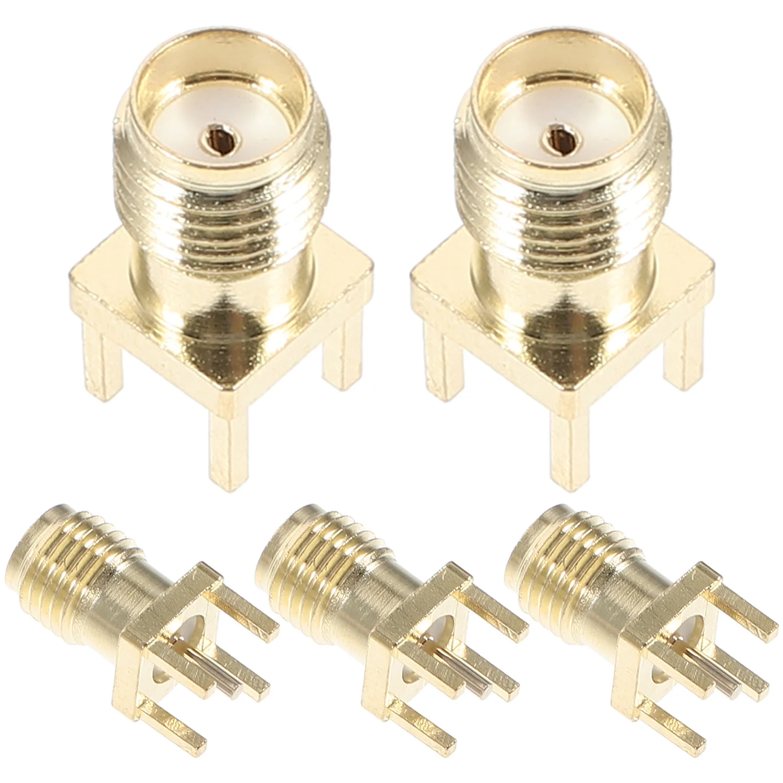 

5Pcs Vertical Positive Foot Sma Connector Pcb Panel Edge Mount Coaxial Adapter Connector Female Socket Sma Connectors