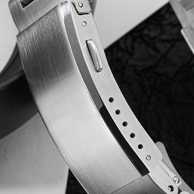 Watch Buckle Fold Safety Clasp, Milled Clasp Replacement Stainless Steel Watchband Clasp 18Mm view 5