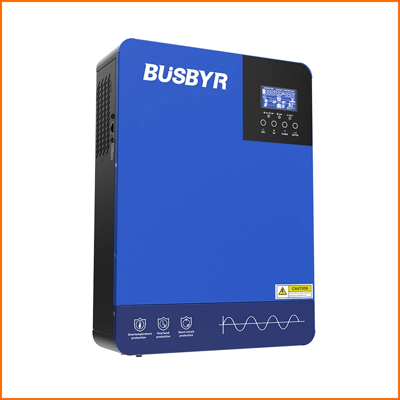 Imagem -03 - Busbyr-inversor Solar Híbrido Inversor de Onda Senoidal Pura on e Off Grid Construído em 110a Mppt Carregador Max pv 450v Suporte Wifi 7kw 48v