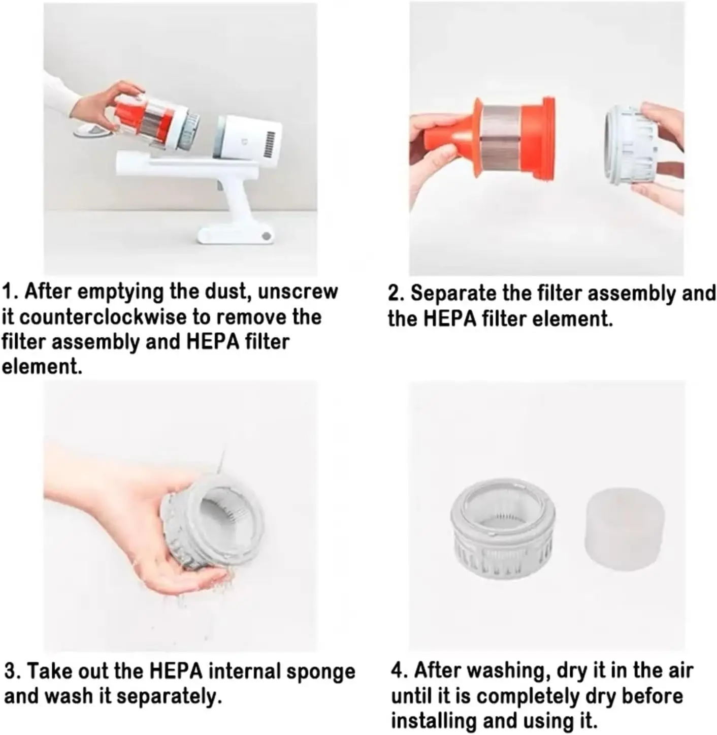 For Xiaomi Vacuum Cleaner G11 / Xiaomi Mijia K10 Pro / MJWXCQ05XY / MJWXCQ05XYHW Hepa Filter Replacement Spare Part Accessory