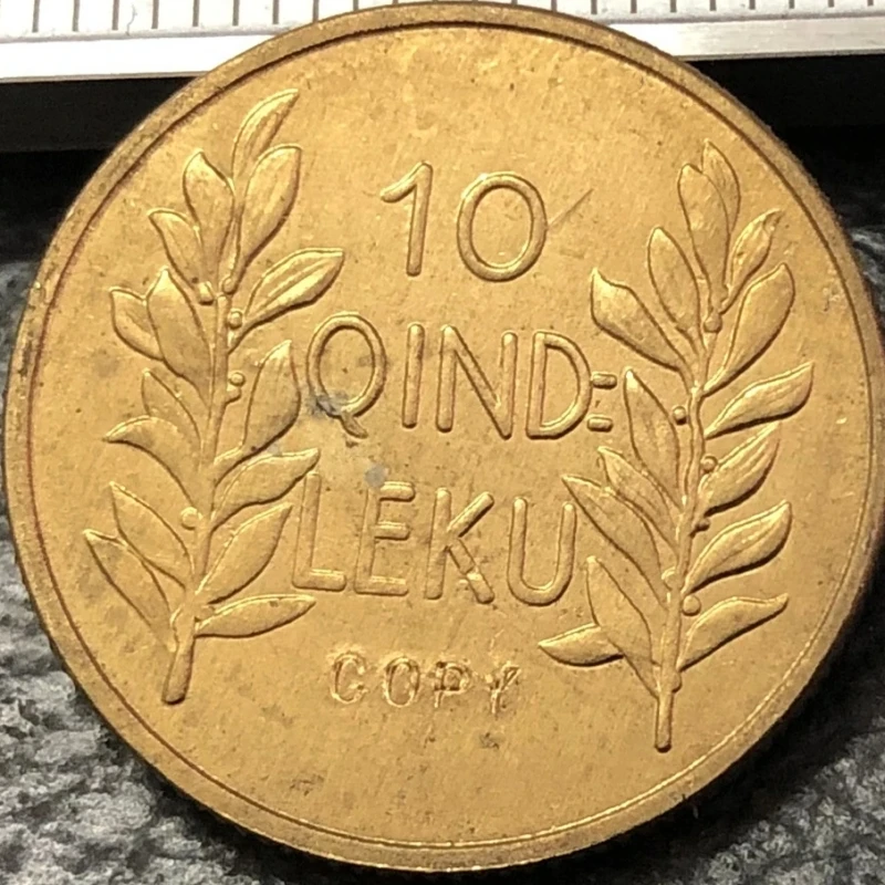 1926 ألبانيا 10 Qindar ليكو البرونزية عملة نسخة