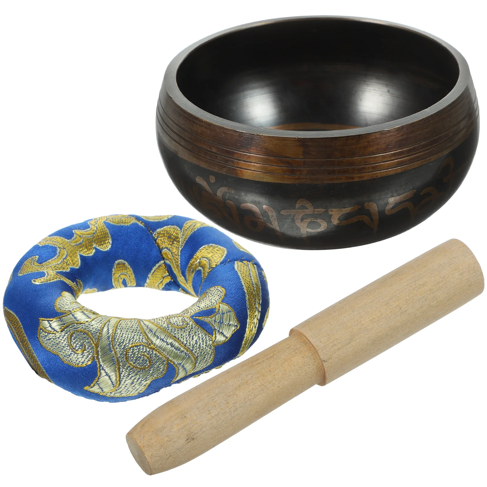 

8cm Buddha Sound Bowl Set H made Copper Singing Bowl for Meditation R om Color Mallet Mat Portable Lightweight Musical
