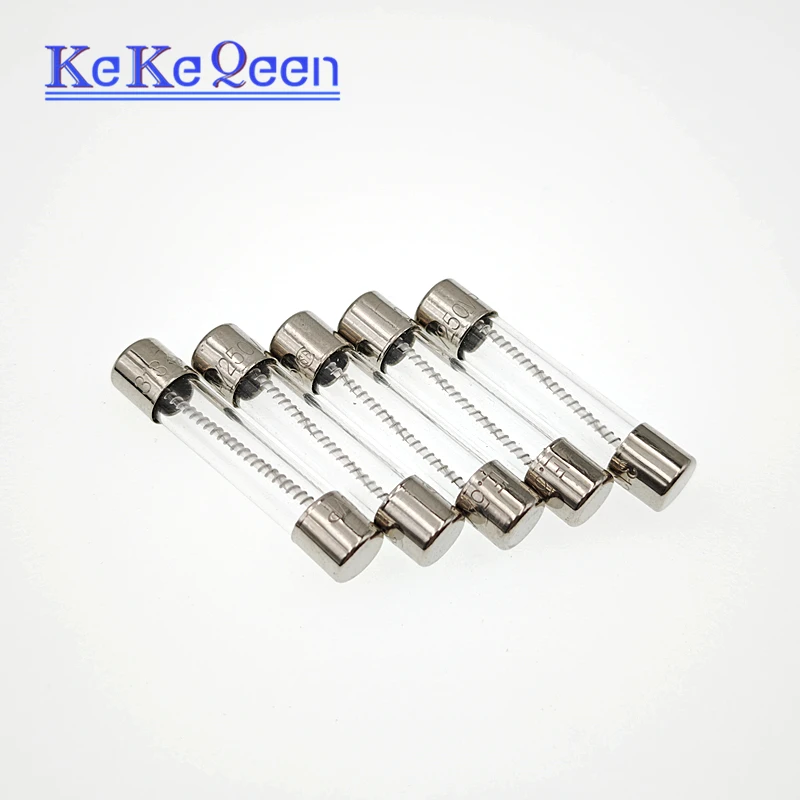 10PCS 6*32MM Slow Blow Glass Fuses Insurance Tube 6*32 313 FUSE 6x32mm T1A T2A T3A T6.3A T8A T10A T15A T20A 250V 0313
