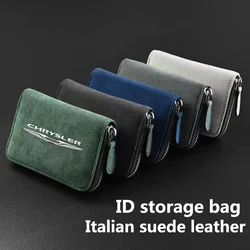 Suede Leather Portable storage box driver's license ID card storage bag For Chrysler 300c 300 200 200c Pacifica Sebring