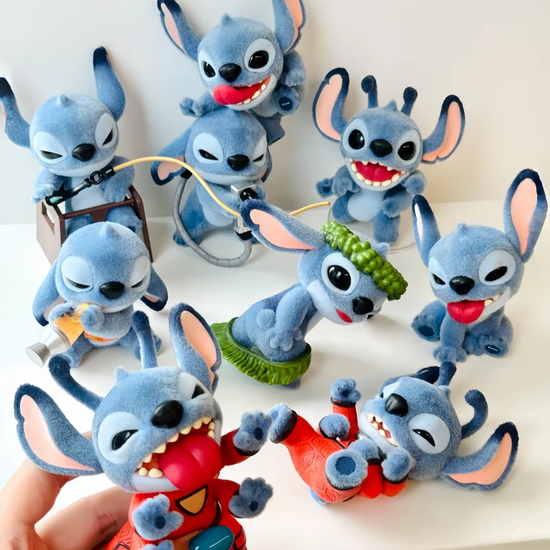 Nowa seria Hot Stitch Ohana Means Family - Blind Box, figurka Stitch do dekoracji biurka, Mystery Box, kolekcja figurek, prezent na Boże Narodzenie