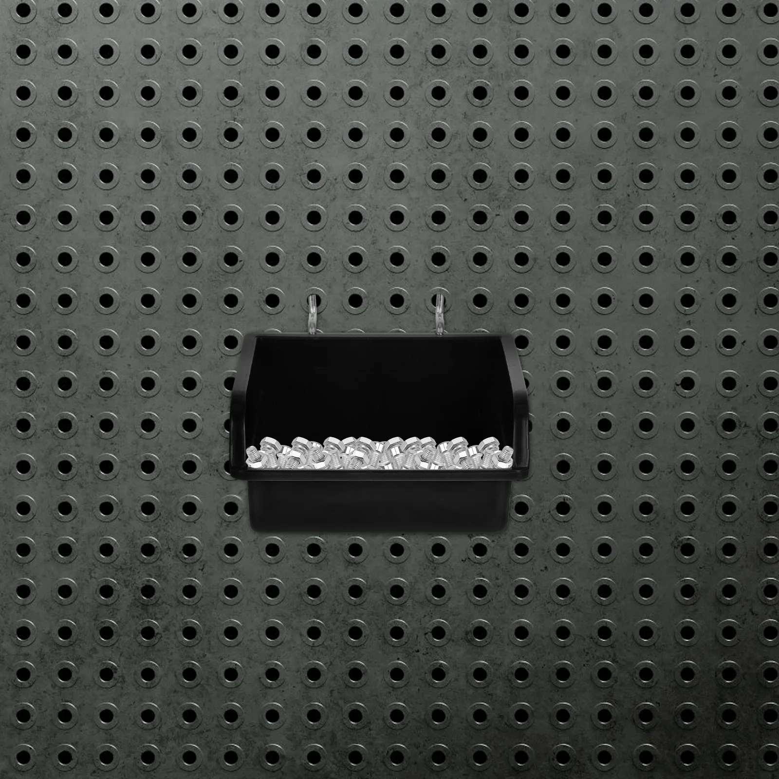 

Pegboard Bins Plastic Heavy Duty Storage Baskets Hooks Garage Workshop Craft Room Organization Tools Storage Slanted Design