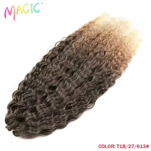 Magic Ariel Curl Hair Water Wave Twist Crochet Hair Synthetic Braid Hair Ombre Blonde 22 Inch Deep Wave Braiding Hair Extension - Image 56