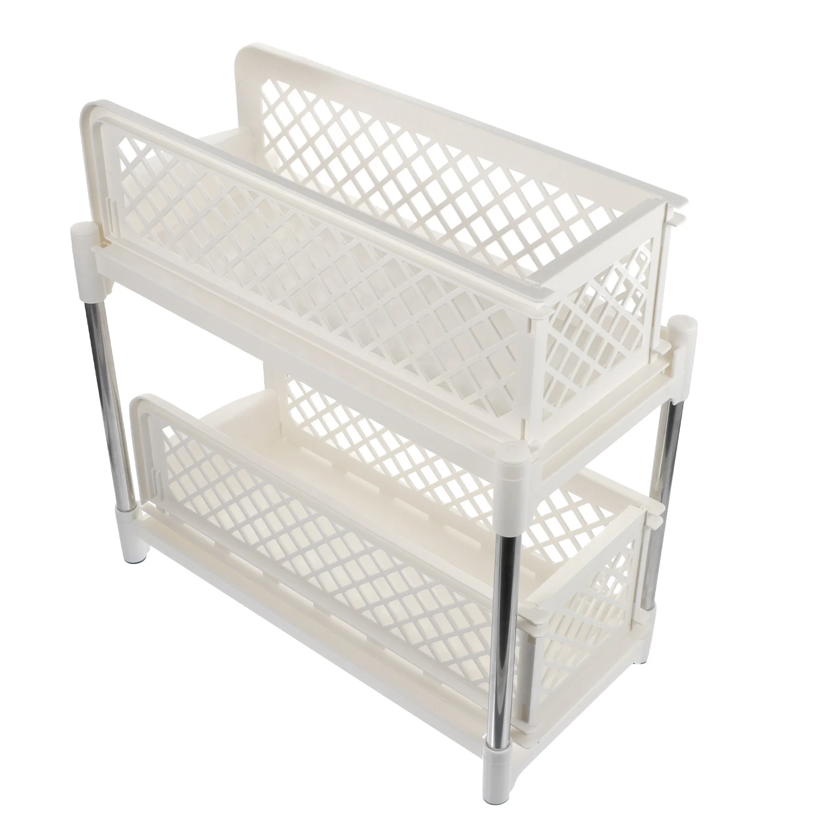 

Drawer Type Storage Shelf Double Layer Plastic Organizer For Kitchen Bathroom Condiment Bottles Cosmetics Toiletries