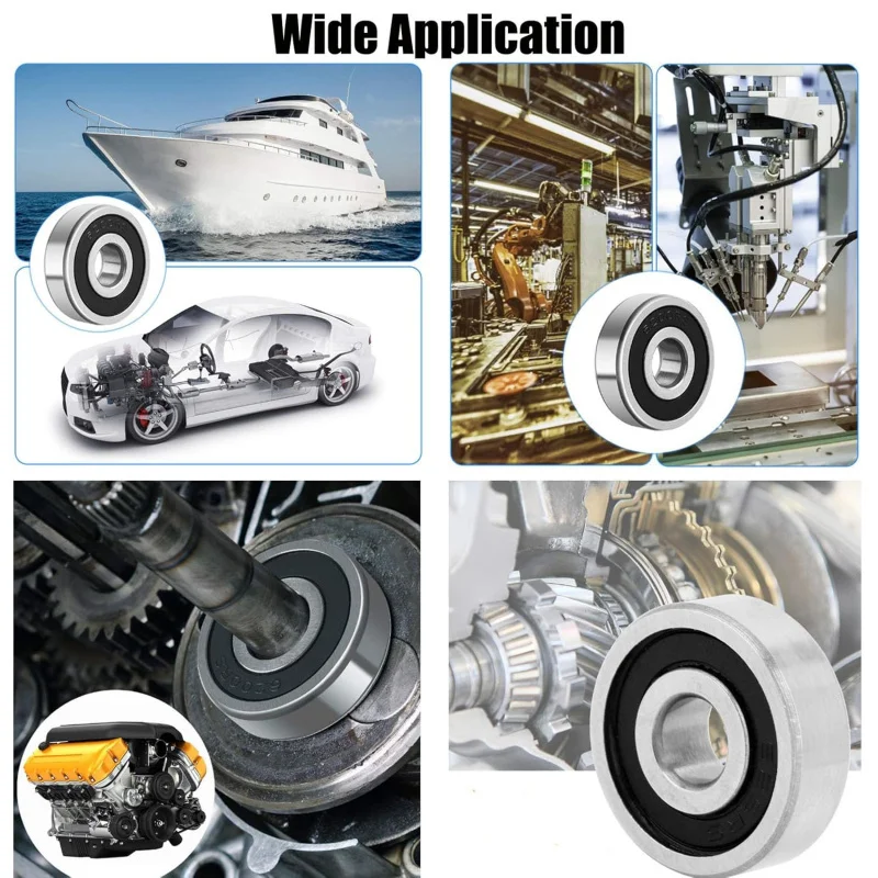 5 ชิ้น 6805-2RS ตลับลูกปืนเม็ดกลมร่องลึก, 25 มม. x 37 มม. x 7 มม. ตลับลูกปืนอุตสาหกรรมแบบปิดผนึกสองชั้น, ตลับลูกปืนสเก็ตบอร์ดเหล็กโครเมียม