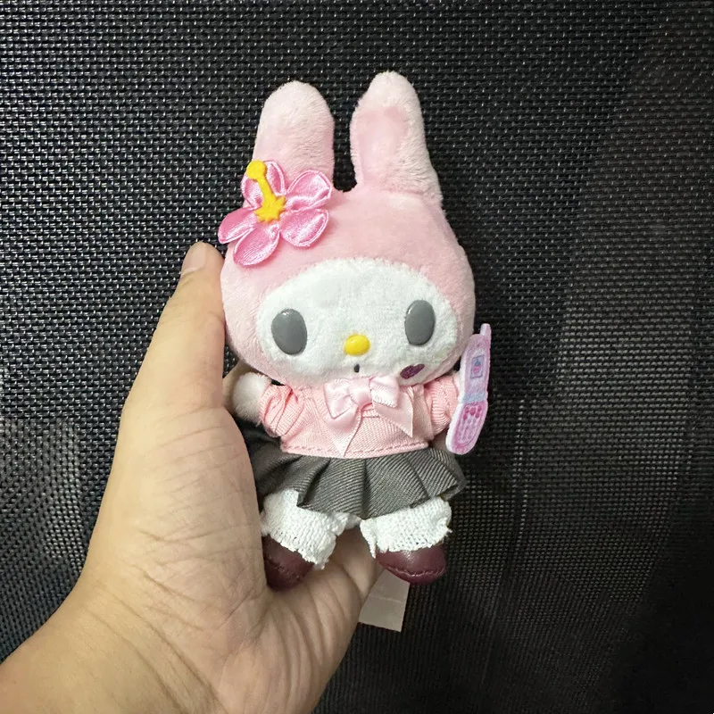 Minha Melodia Hello Kitty Chaveiro para Meninas, Pingente de Coração Anime Sanrio, Boneca de Pelúcia Kawaii, Estilo Heishi, Garota Quente, Presentes Bonitos, 12cm