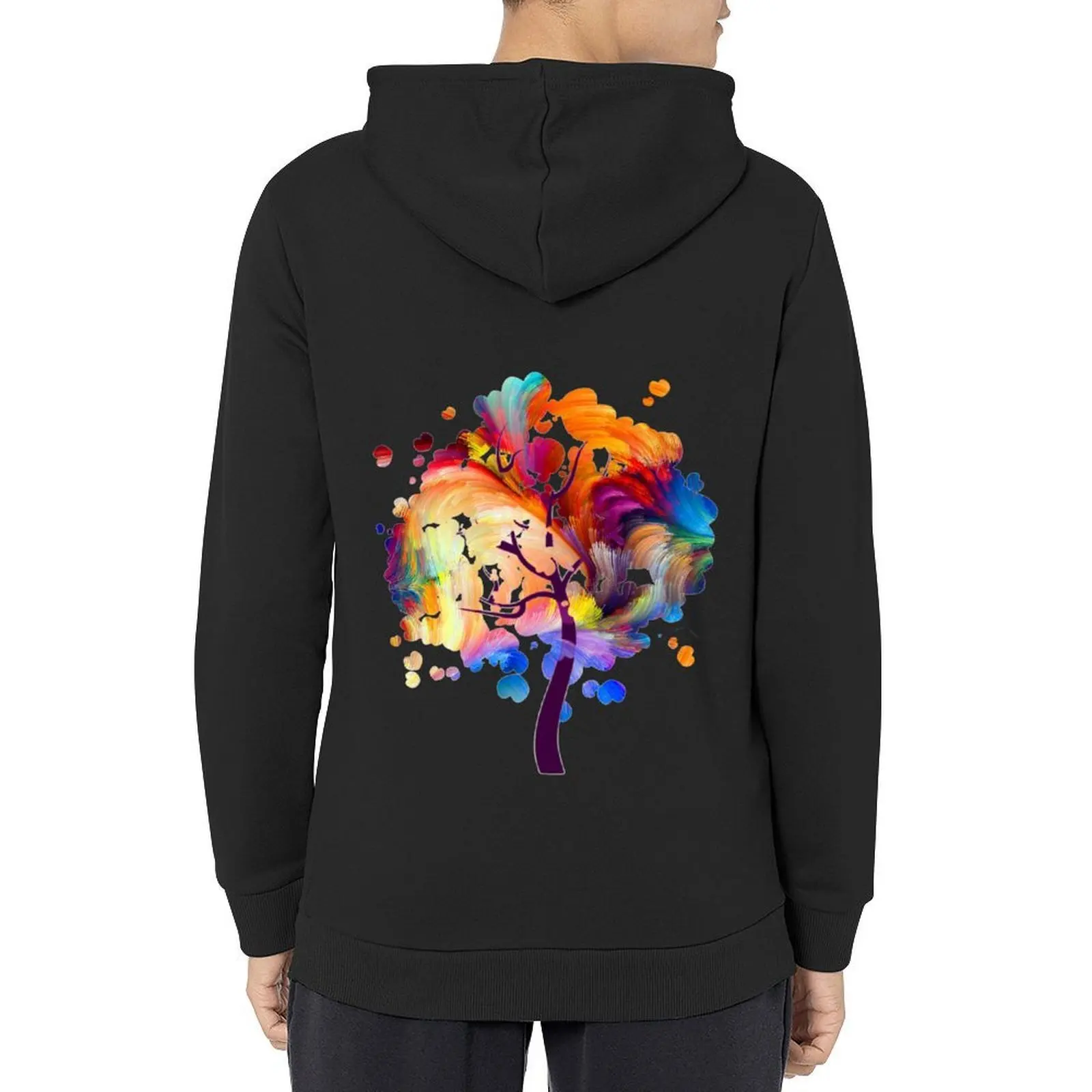 

Rainbow tree Hoodie men clothing men's winter sweater autumn korean autumn clothes anime hoodie