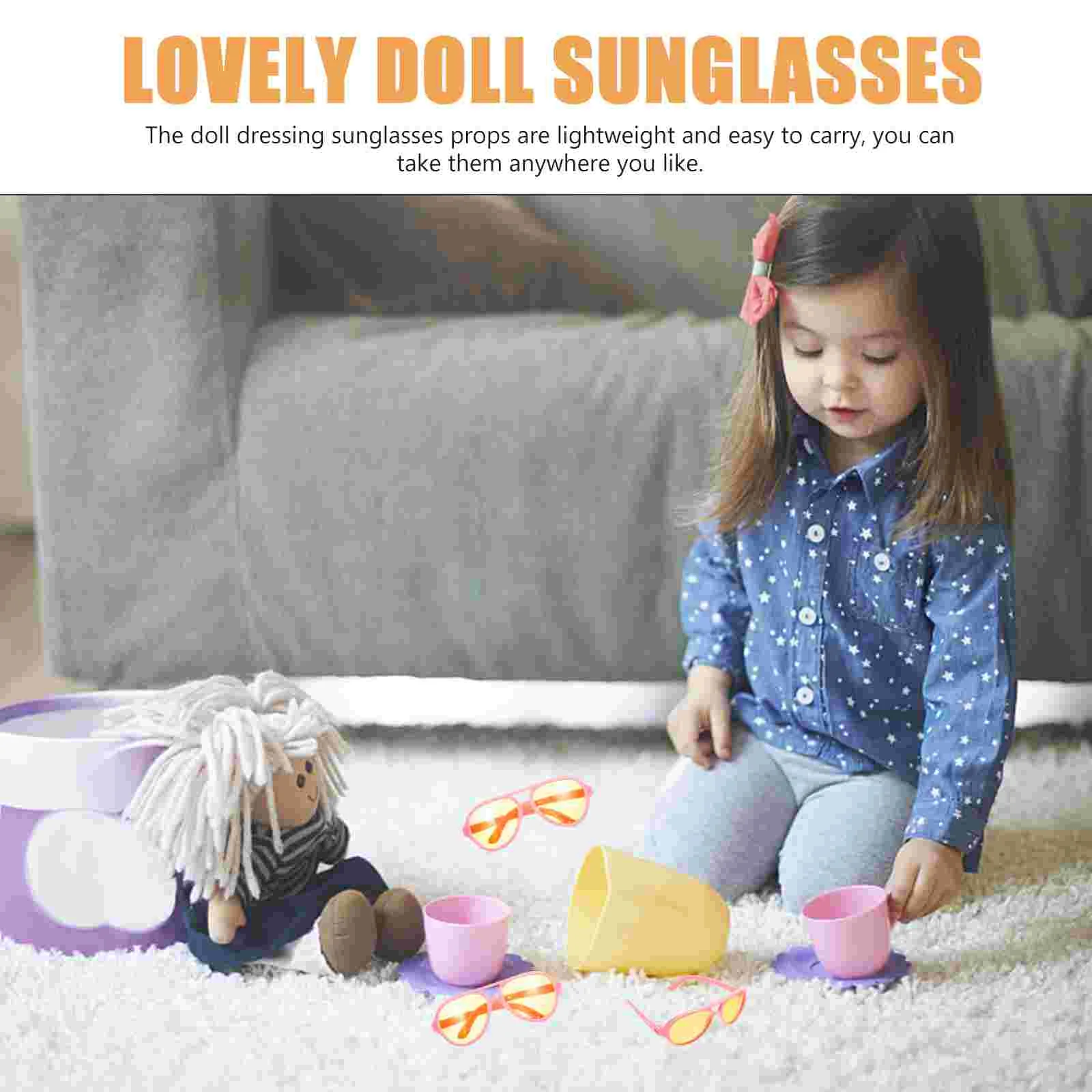 16 Pcs Mini Glasses Toys Eye-catching Decors Models Plastic Funny Child Small Sunglasses Fashionable