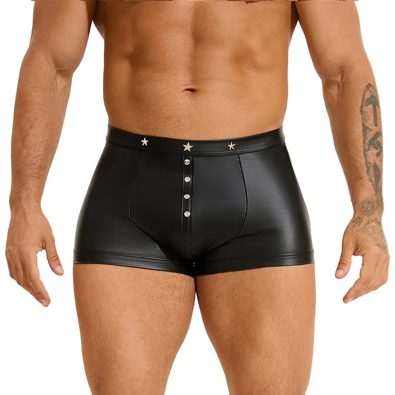 Rivet stars cross-border men's underwear new boxers fashion underwear solid color HS-MP294