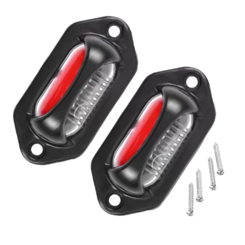 

2 Pcs Universal 12V-24V LED Side Marker Light Car Dual Color LED Light For Trucks Trailers RVs Cars Pickups Tractors