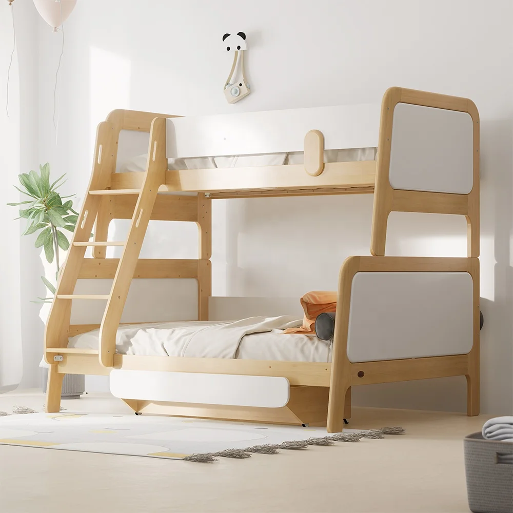 AS\NZS 4220 Kids Bedroom Furniture Full Over Full Solid Wood Double Children Bunk Bed for Teenagers