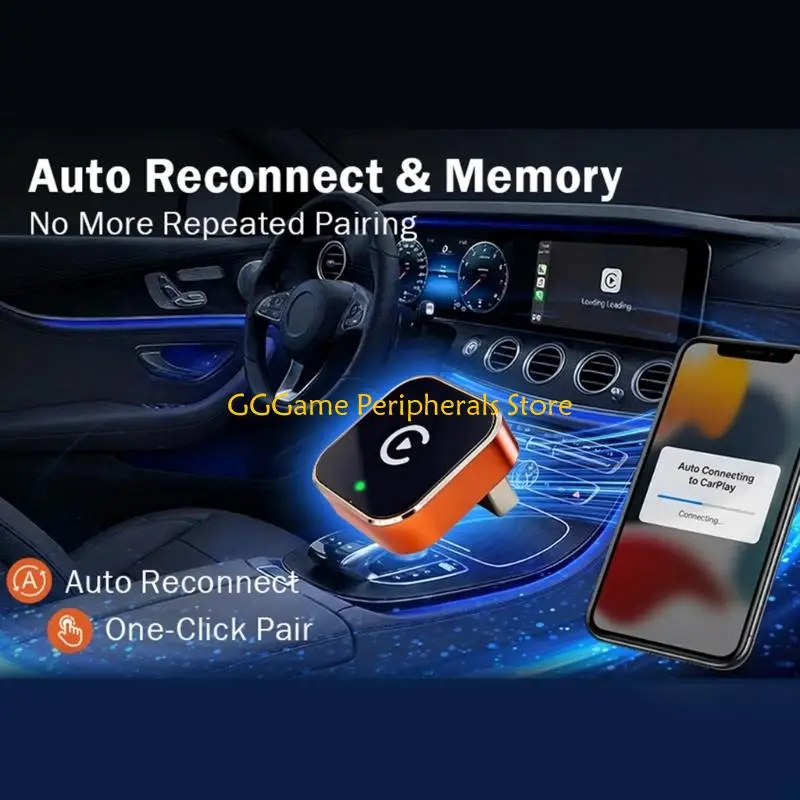 U55B Fast Wireless Car Adapter For Factory Corded Car Play Car Stable Connection